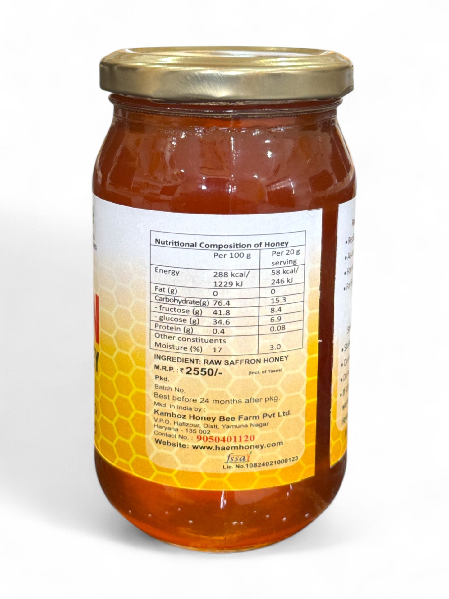 Raw Saffron Honey