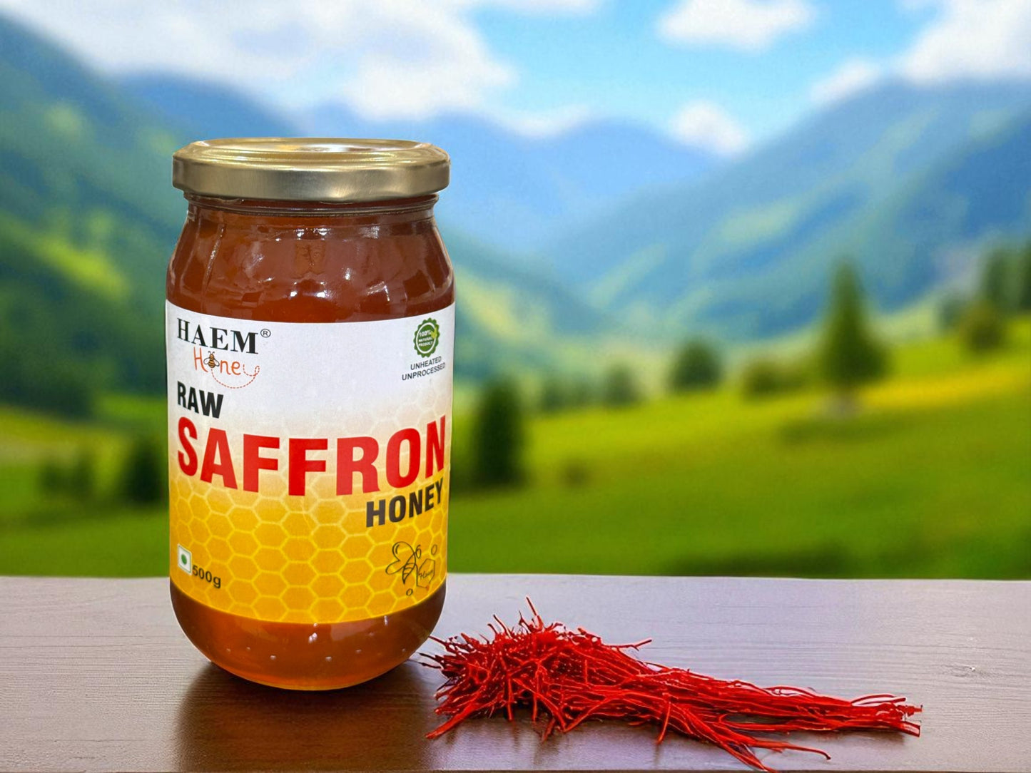 Raw Saffron Honey