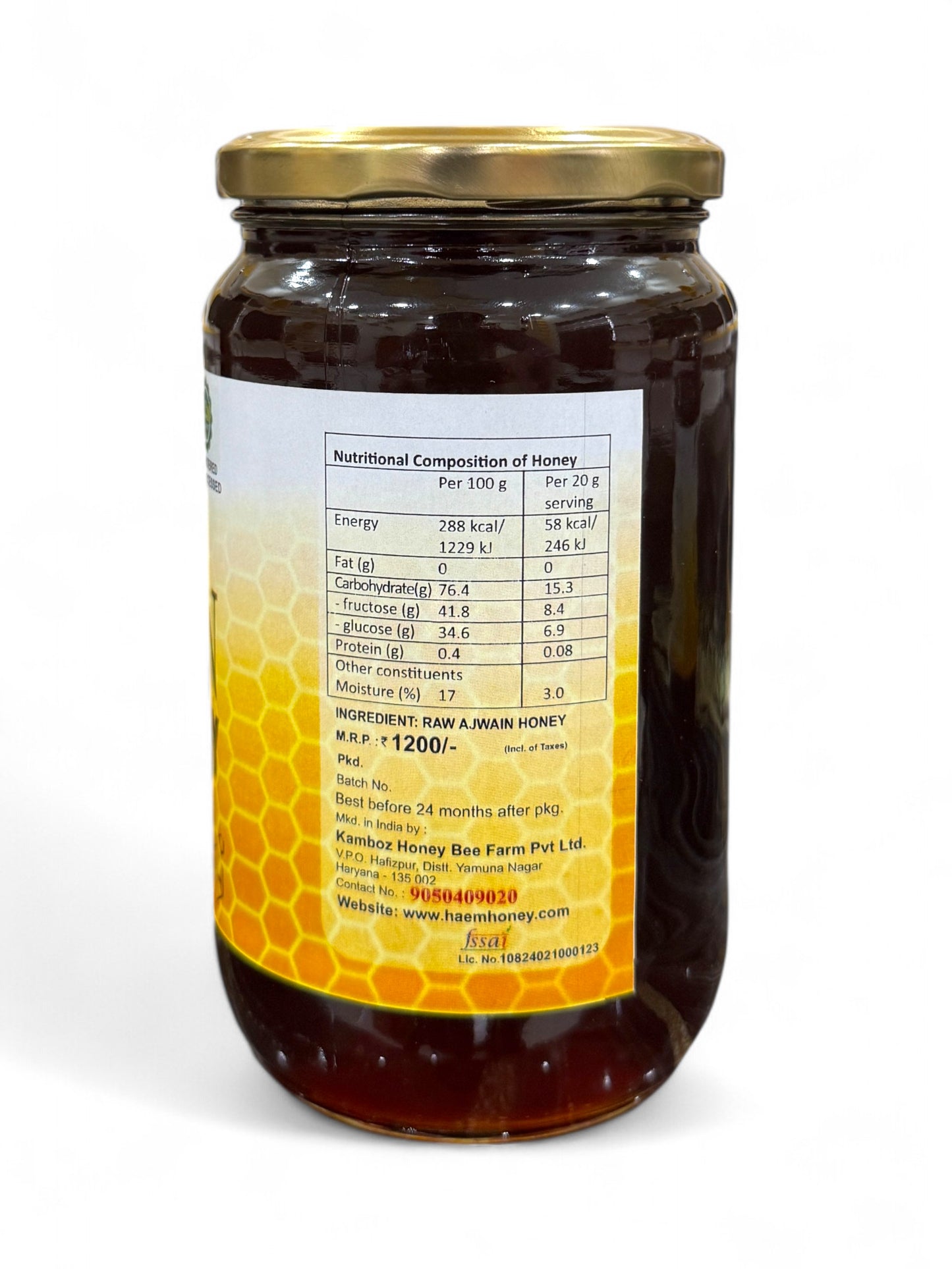 Raw Ajwain Honey