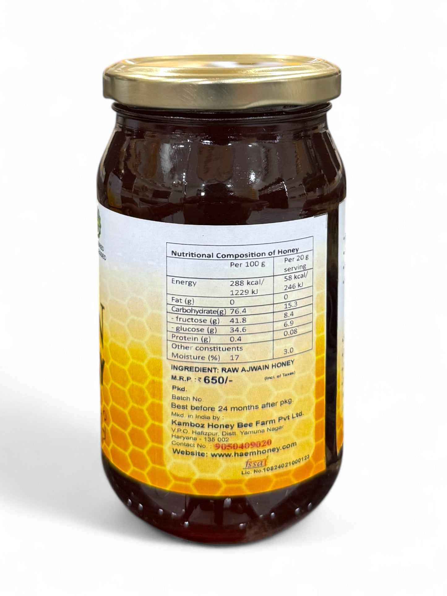 Raw Ajwain Honey