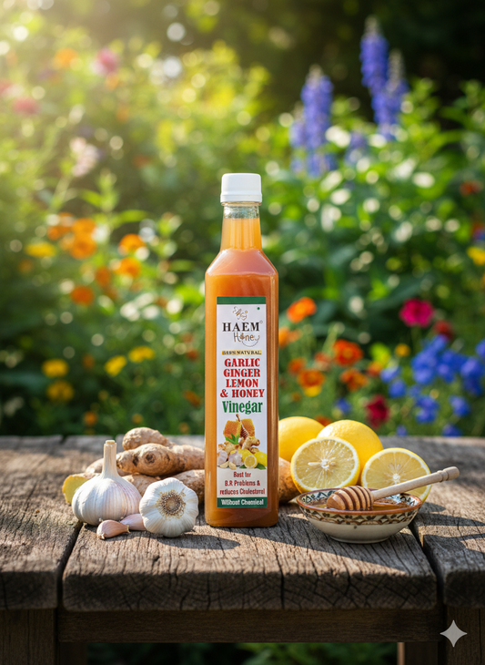 Garlic Ginger Lemon and Honey Vinegar | 500ml