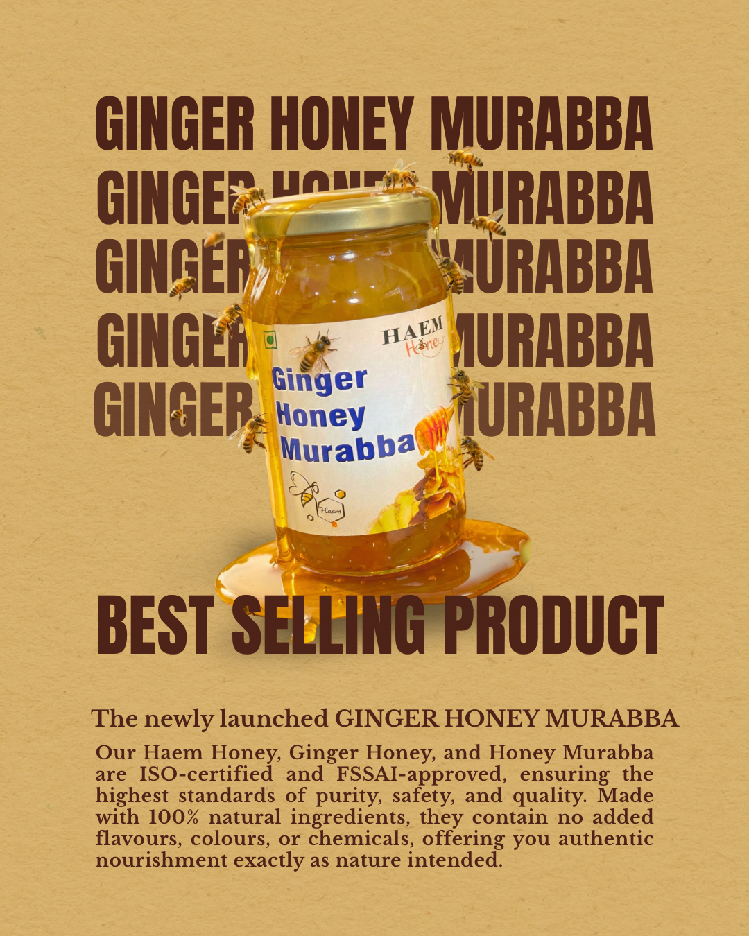 Ginger Honey Murabba - Christmas Special price - Health @ ₹16/day Only