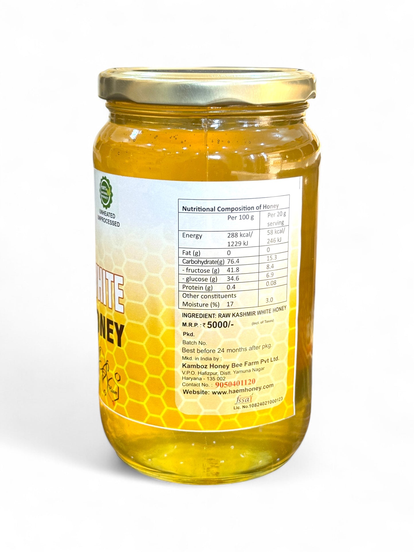 Raw Kashmir White Honey